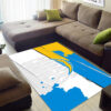 los angeles chargers area rugs bathroom rug floor rug regtangle carpet home decor ver 1100