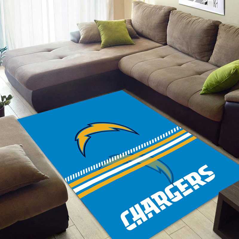 Los Angeles Chargers Rug NFL Area Rug Dining Room Rugs Indoor Rugs Rectangle Carpet