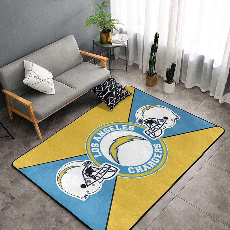 Los Angeles Chargers Area Rug NFL Area Rug Living Room Area Rug Indoor Rug Rectangle Carpet