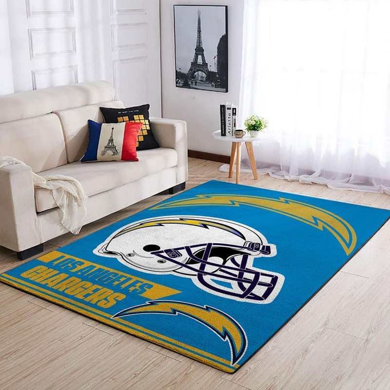 Los Angeles Chargers Rug NFL Area Rug Dining Room Rugs Indoor Rugs Rectangle Carpet