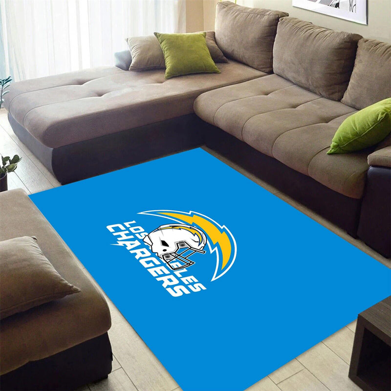Los Angeles Chargers Area Rug NFL Area Rug Living Room Rug Indoor Rugs Rectangle Carpet