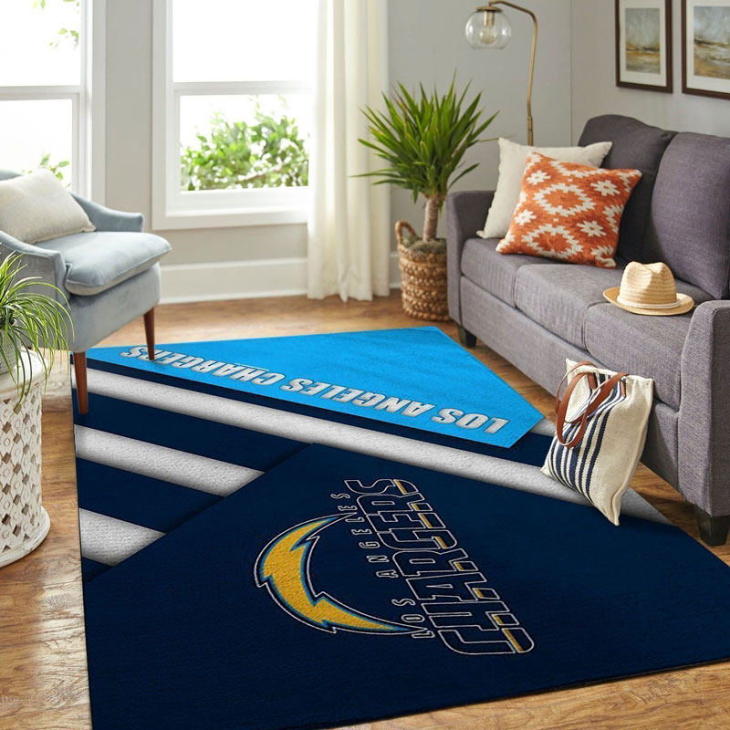 Los Angeles Chargers Area Rug NFL Area Rug Bedroom Rug Indoor Indoor Rug Rectangle Carpet