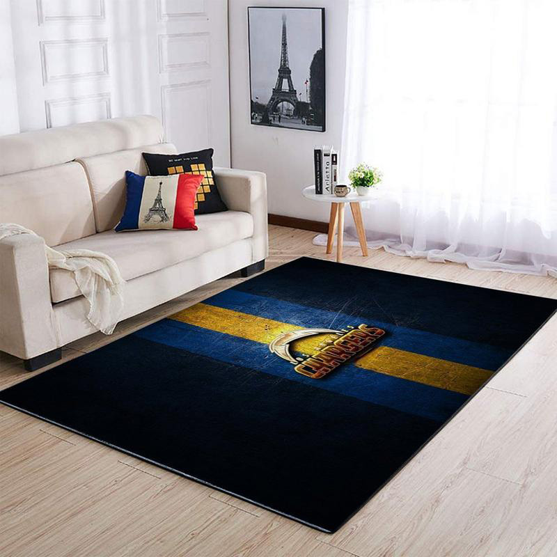 Los Angeles Chargers Area Rug NFL Area Rug Dining Room Rug Indoor Indoor Rug Rectangle Carpet