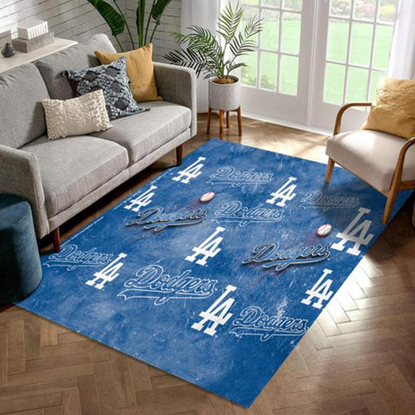 Los Angeles Dodgers Area Rug MLB Area Rug Kitchen Rug Indoor Rug Rectangle Carpet