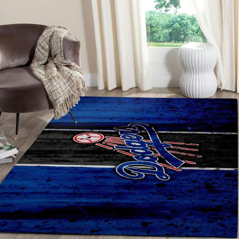 Los Angeles Dodgers Rug MLB Area Rug Bathroom Rugs Indoor Rugs Rectangle Carpet