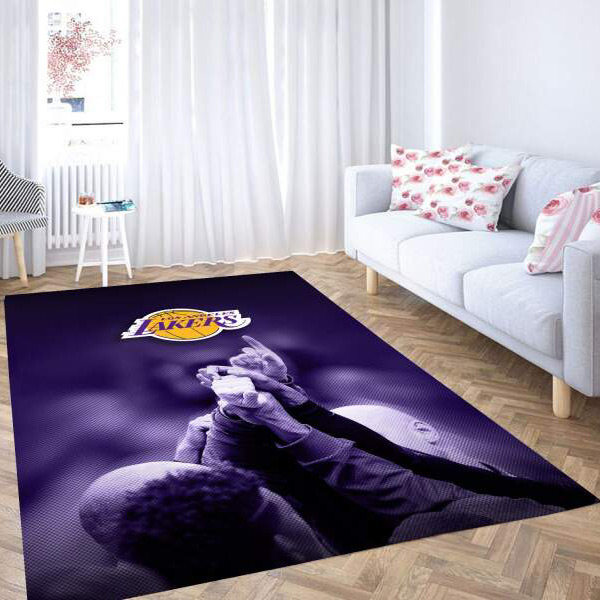 Los Angeles Lakers Rug NBA Area Rug Bathroom Rug Indoor Rugs Rectangle Carpet