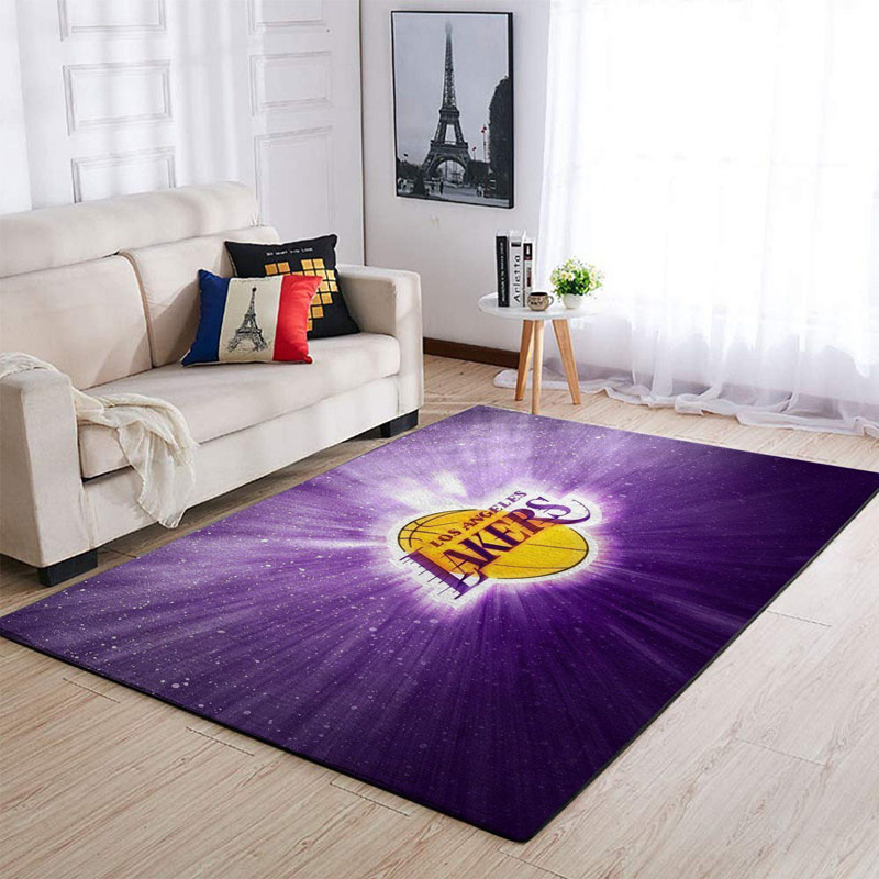 Los Angeles Lakers Area Rug NBA Area Rug Bathroom Rugs Indoor Rugs Rectangle Carpet