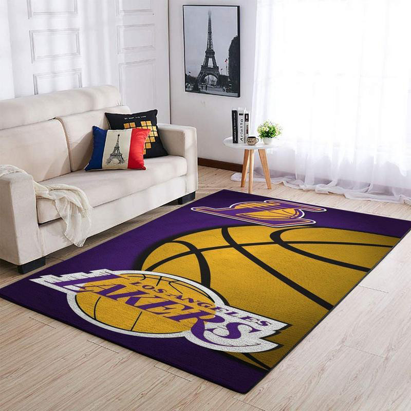 Los Angeles Lakers Rug NBA Area Rug Living Room Area Rug Indoor Rugs Rectangle Carpet
