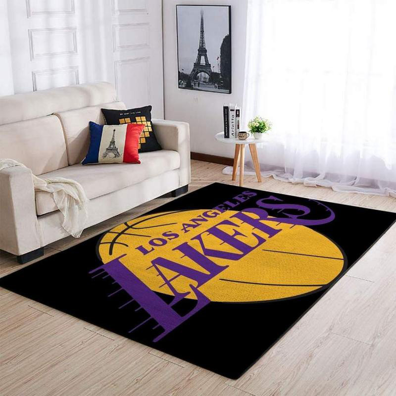 Los Angeles Lakers Rug NBA Area Rug Living Room Area Rug Indoor Rug Rectangle Carpet