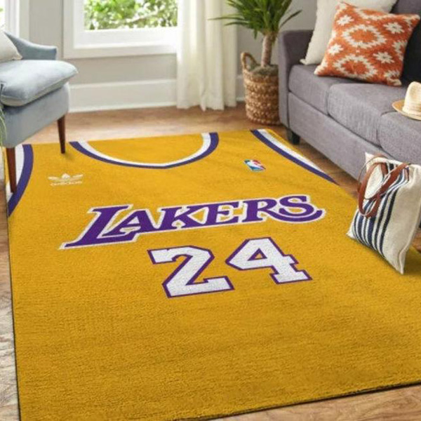 Los Angeles Lakers Area Rug NBA Area Rug Bedroom Rug Indoor Rugs Rectangle Carpet