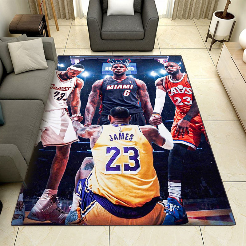Los Angeles Lakers Area Rug NBA Area Rug Bedroom Rug Indoor Indoor Rug Rectangle Carpet