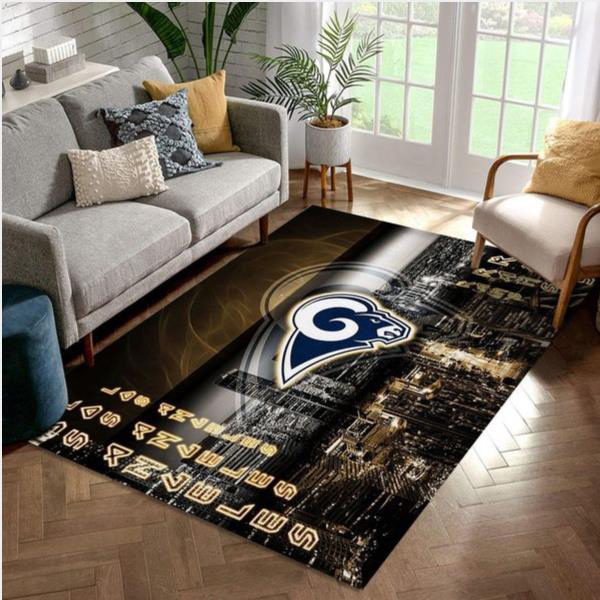 Los Angeles Rams Area Rug NFL Area Rug Living Room Rug Indoor Rugs Rectangle Carpet