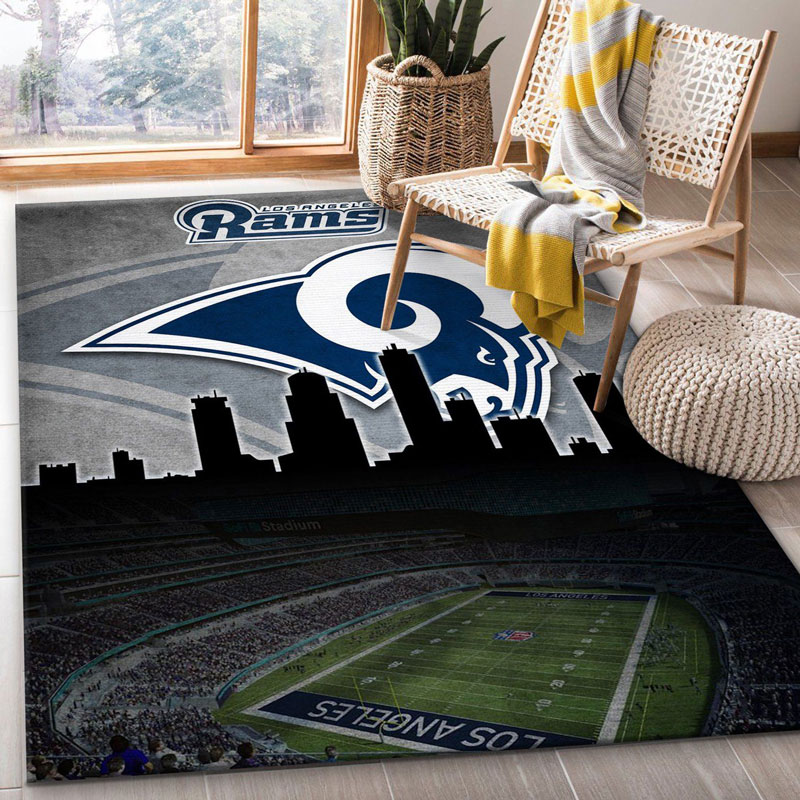 Los Angeles Rams Rug NFL Area Rug Living Room Area Rug Indoor Indoor Rugs Rectangle Carpet