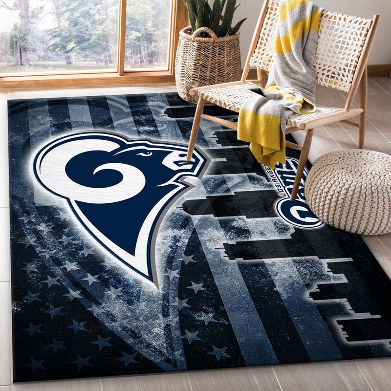 Los Angeles Rams Area Rug NFL Area Rug Bedroom Area Rug Indoor Indoor Rug Rectangle Carpet