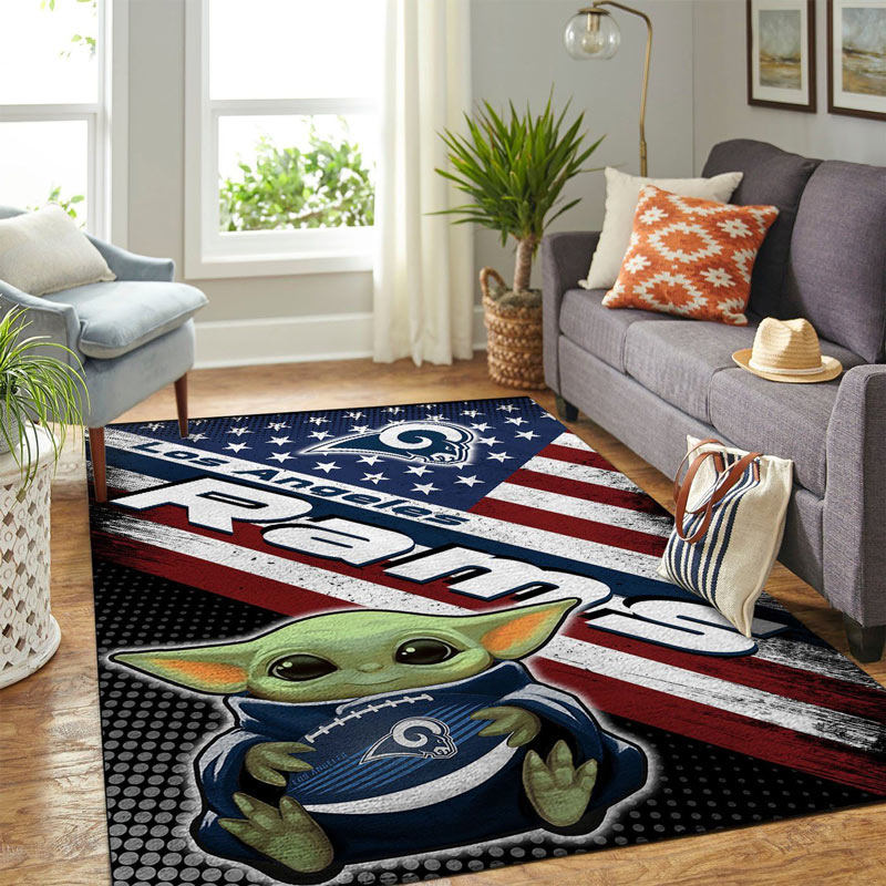 Los Angeles Rams Area Rug NFL Area Rug Kitchen Rug Indoor Rug Rectangle Carpet