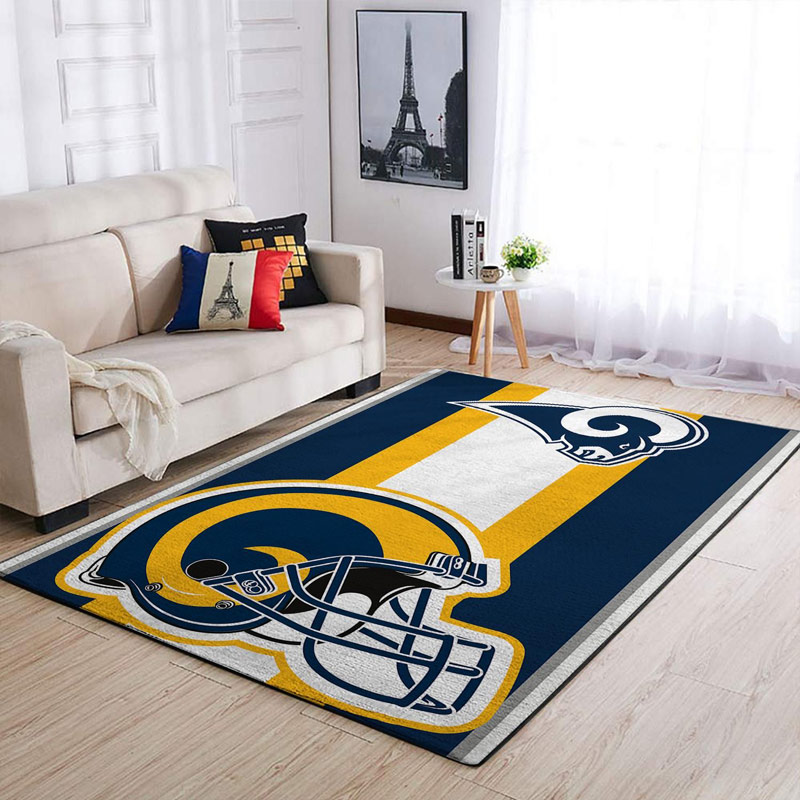 Los Angeles Rams Rug NFL Area Rug Living Room Rug Indoor Indoor Rug Rectangle Carpet
