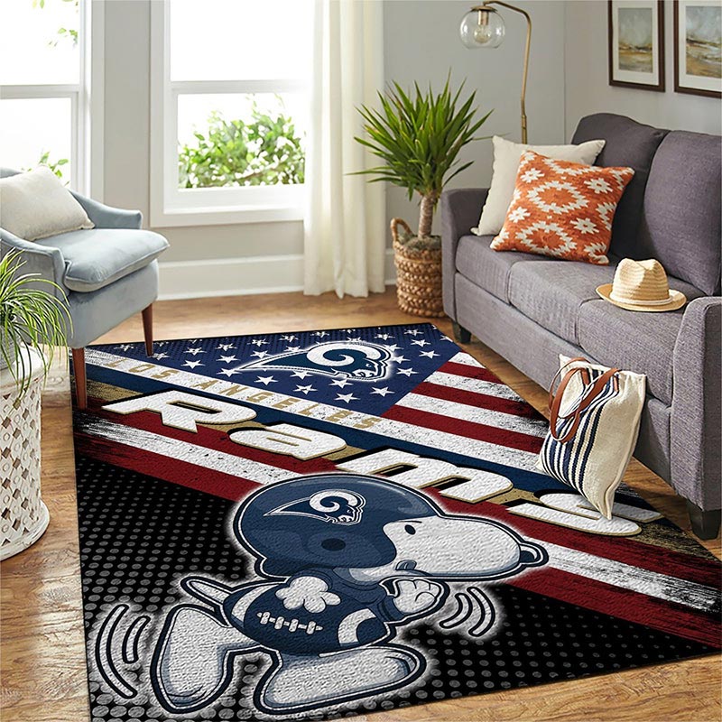 Los Angeles Rams Rug NFL Area Rug Bedroom Rug Indoor Indoor Rug Rectangle Carpet