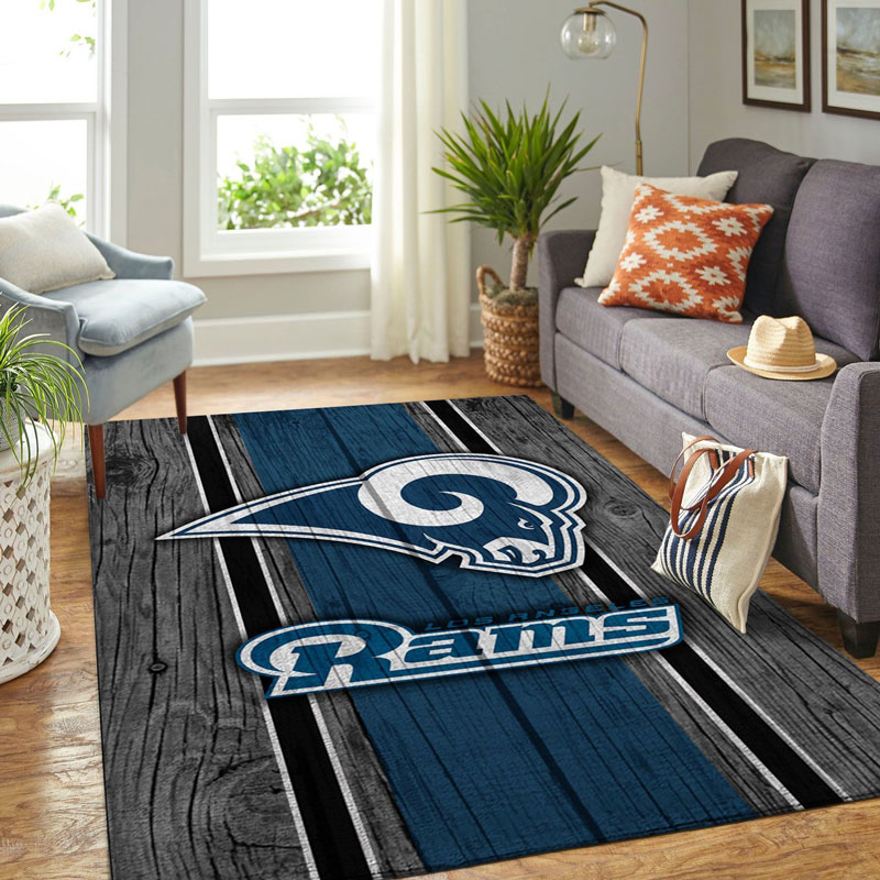 Los Angeles Rams Area Rug NFL Area Rug Dining Room Rug Indoor Rugs Rectangle Carpet