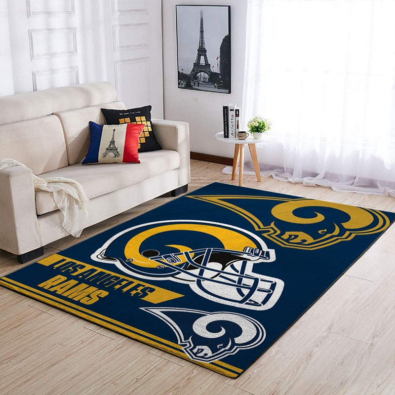 Los Angeles Rams Area Rug NFL Area Rug Kitchen Rug Indoor Indoor Rug Rectangle Carpet