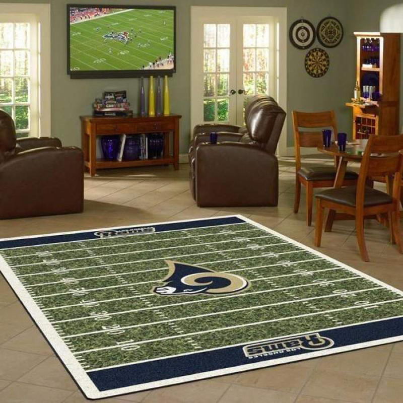 Los Angeles Rams Rug NFL Area Rug Living Room Area Rug Indoor Indoor Rugs Rectangle Carpet