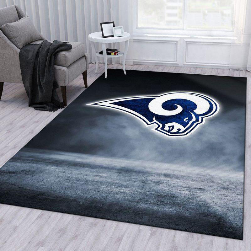 Los Angeles Rams Area Rug NFL Area Rug Bathroom Rug Indoor Rug Rectangle Carpet