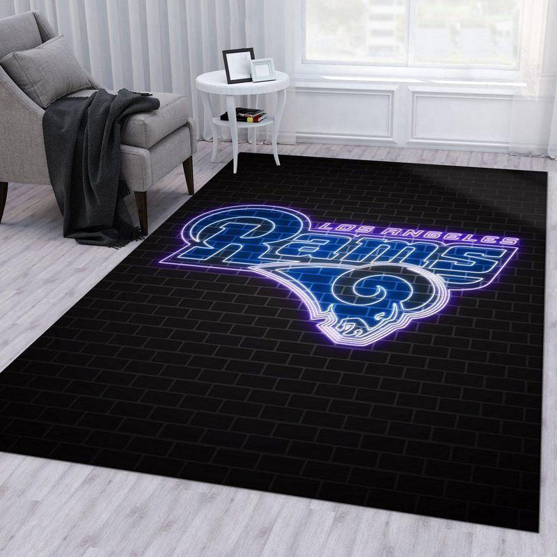 Los Angeles Rams Area Rug NFL Area Rug Living Room Rug Indoor Rugs Rectangle Carpet