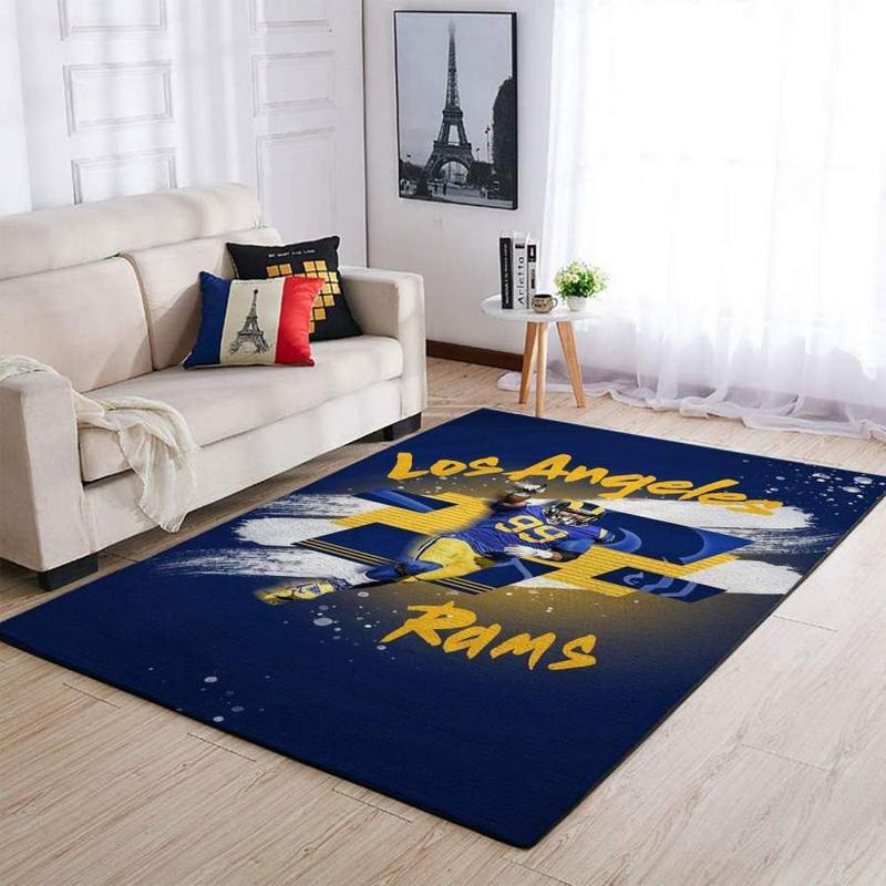 Los Angeles Rams Rug NFL Area Rug Dining Room Rug Indoor Indoor Rugs Rectangle Carpet