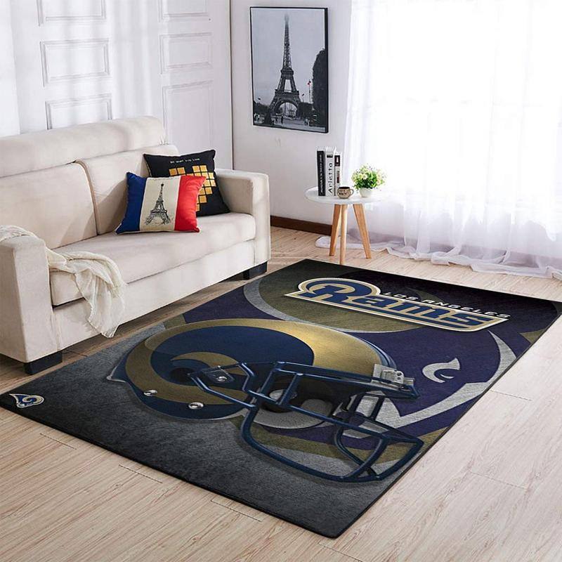 Los Angeles Rams Area Rug NFL Area Rug Dining Room Rugs Indoor Rugs Rectangle Carpet