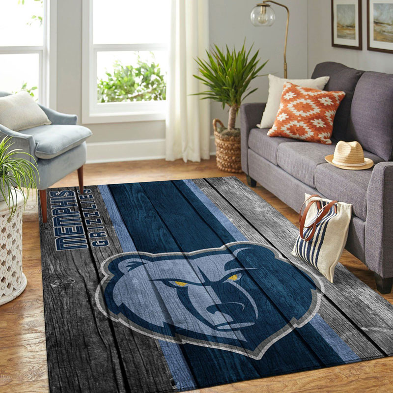 Memphis Grizzlies Area Rug NBA Area Rug Bathroom Rugs Indoor Rug Rectangle Carpet