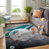 miami dolphins area rug bath rug floor rug regtangle carpet home decor ver 1232