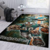 miami dolphins area rug living room rug floor rug regtangle carpet home decor ver 1238