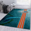 miami dolphins rug bath rug floor rug regtangle carpet home decor ver 1270