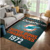 miami dolphins rug bath rug floor rug regtangle carpet home decor ver 1271