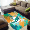 miami dolphins rugs bath rug floor rug regtangle carpet home decor ver 1300