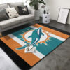 miami dolphins rugs bath rug floor rug regtangle carpet home decor ver 1301