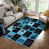 miami marlins rug living room carpet regtangle carpet floor decor home decor ver 221