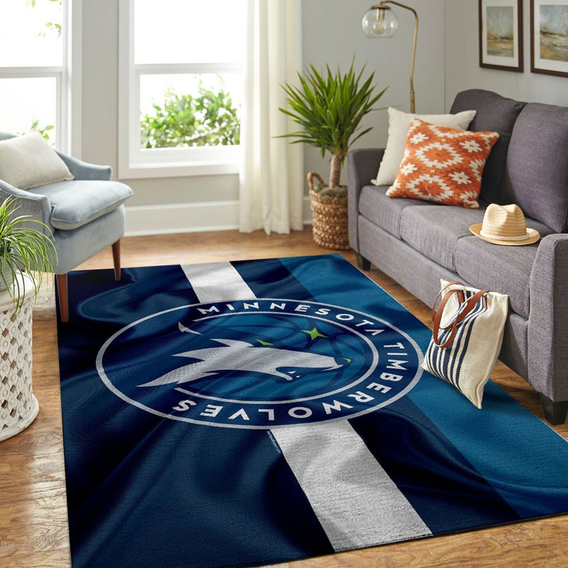 Minnesota Timberwolves Rug NBA Area Rug Bedroom Rug Indoor Rugs Rectangle Carpet