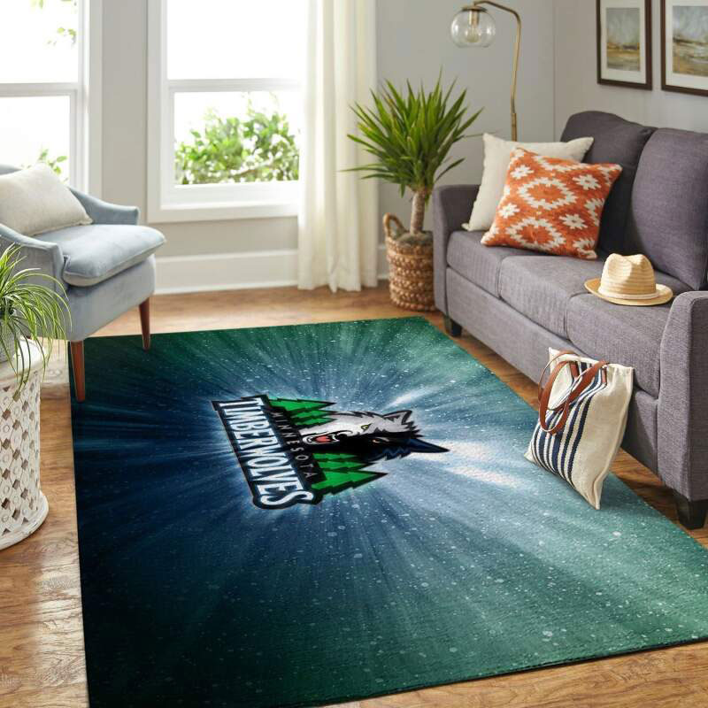 Minnesota Timberwolves Rug NBA Area Rug Dining Room Rug Indoor Rug Rectangle Carpet