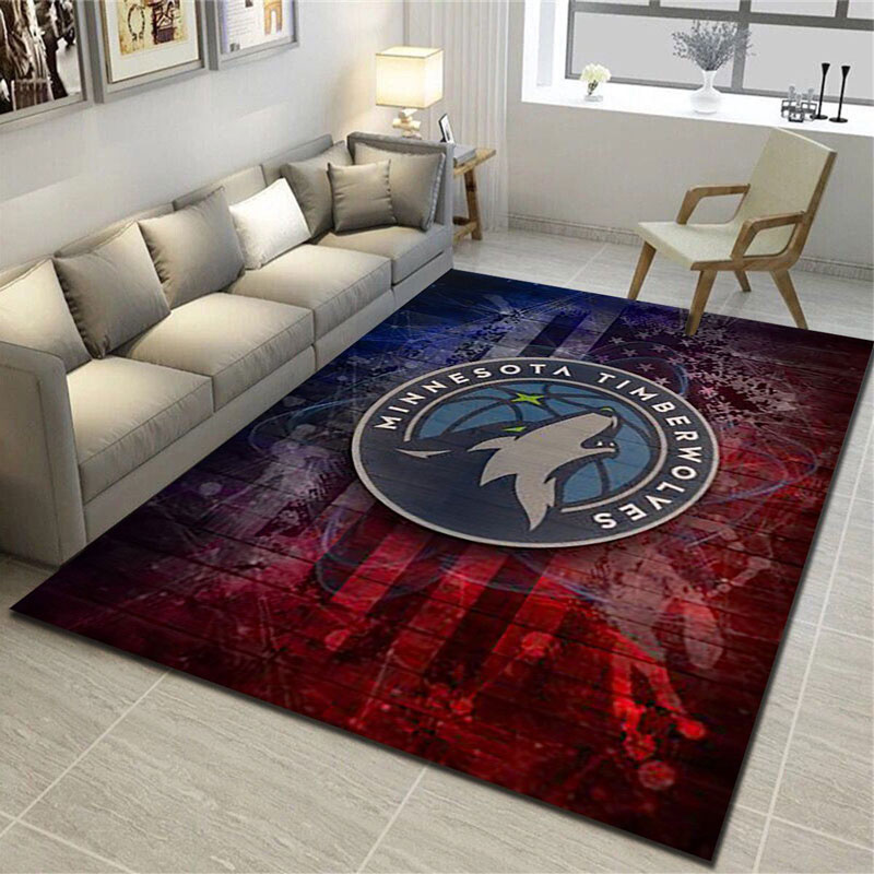 Minnesota Timberwolves Rug NBA Area Rug Bathroom Rugs Indoor Rug Rectangle Carpet