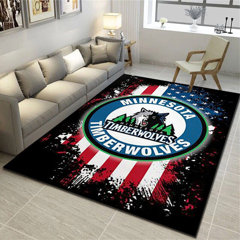 Minnesota Timberwolves Rug NBA Area Rug Dining Room Rug Indoor Indoor Rug Rectangle Carpet