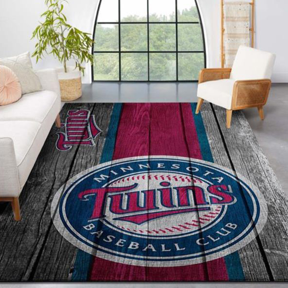 Minnesota Twins Area Rug MLB Area Rug Living Room Area Rug Indoor Rug Rectangle Carpet