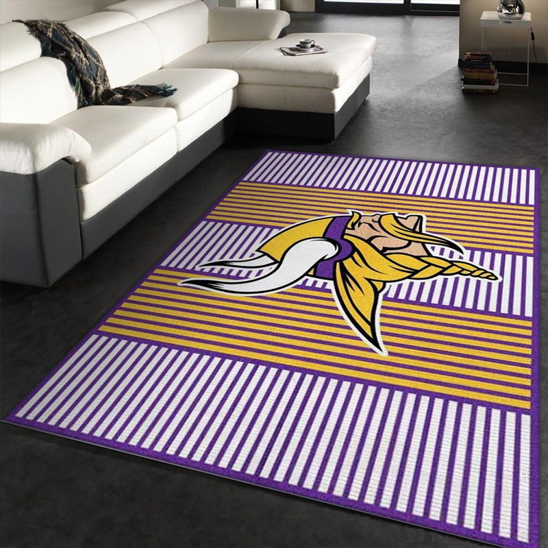 Minnesota Vikings Area Rug NFL Area Rug Kitchen Rug Indoor Rug Rectangle Carpet