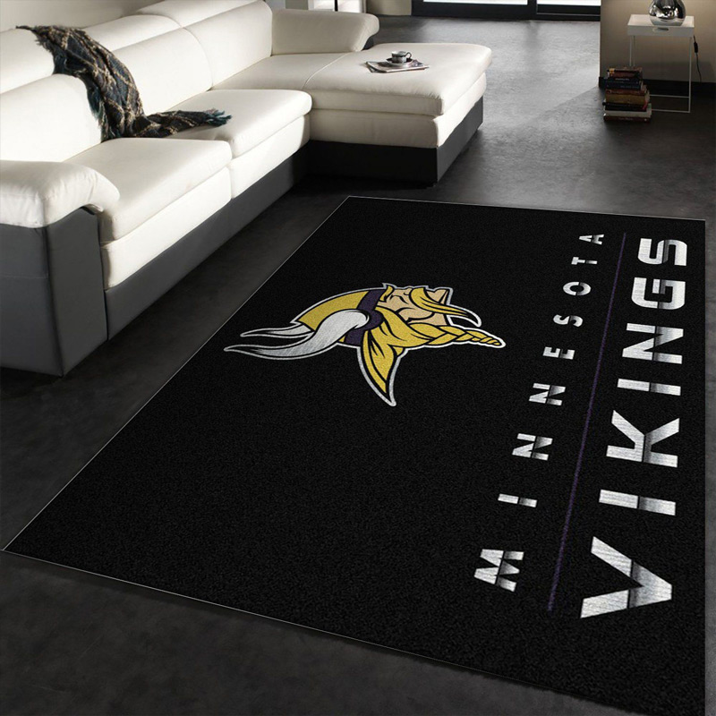 Minnesota Vikings Area Rug NFL Area Rug Bathroom Rug Indoor Indoor Rug Rectangle Carpet