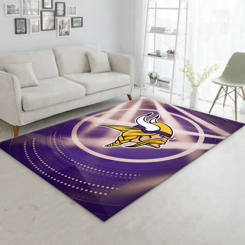 Minnesota Vikings Area Rug NFL Area Rug Bathroom Rugs Indoor Rugs Rectangle Carpet