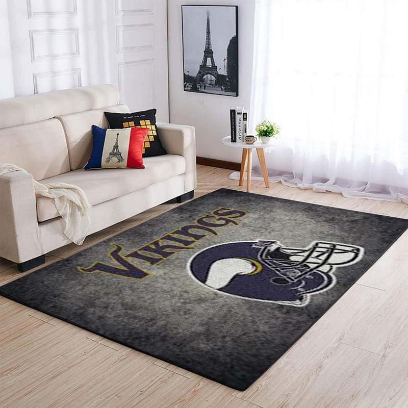 Minnesota Vikings Rug NFL Area Rug Bathroom Rug Indoor Indoor Rugs Rectangle Carpet