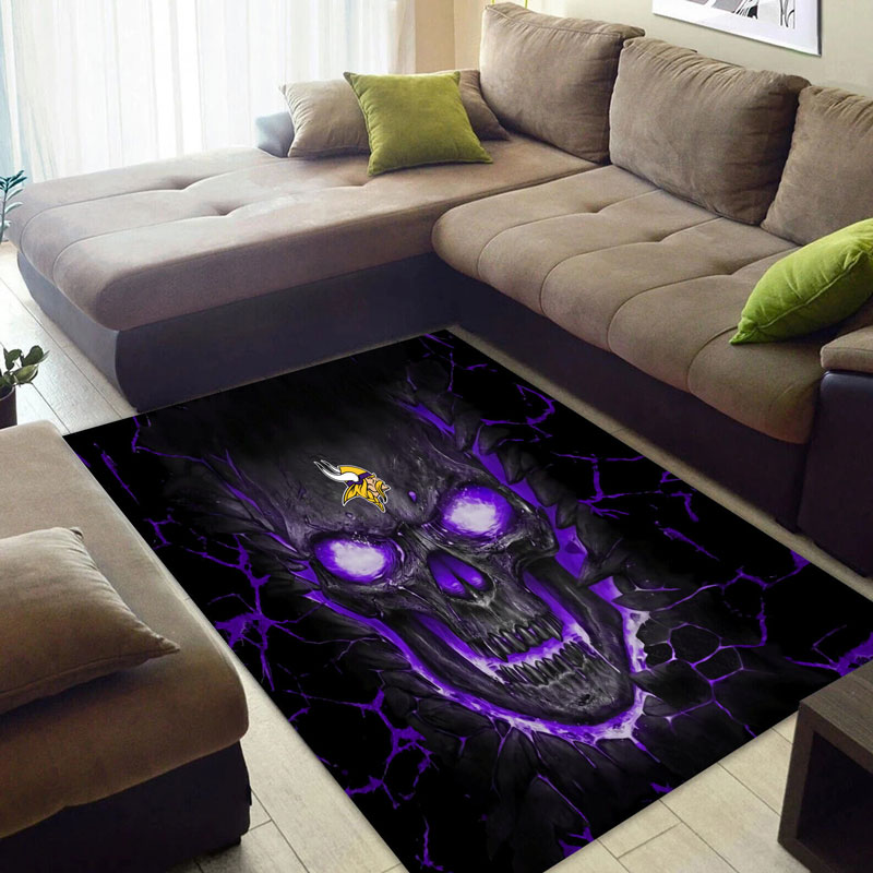 Minnesota Vikings Rug NFL Area Rug Living Room Area Rug Indoor Indoor Rug Rectangle Carpet