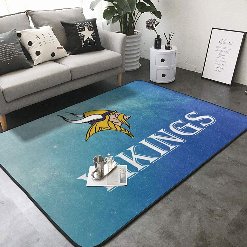 Minnesota Vikings Rug NFL Area Rug Bathroom Rugs Indoor Indoor Rug Rectangle Carpet