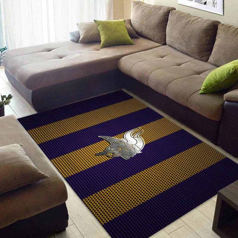 Minnesota Vikings Rug NFL Area Rug Living Room Area Rug Indoor Rugs Rectangle Carpet