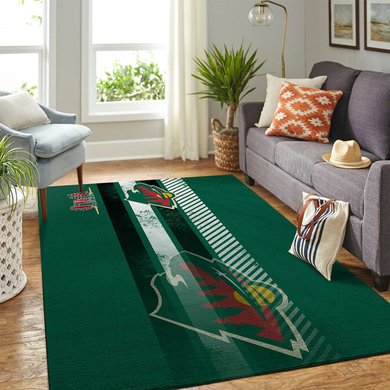 Minnesota Wild Rug NHL Area Rug Bedroom Rug Indoor Rugs Rectangle Carpet