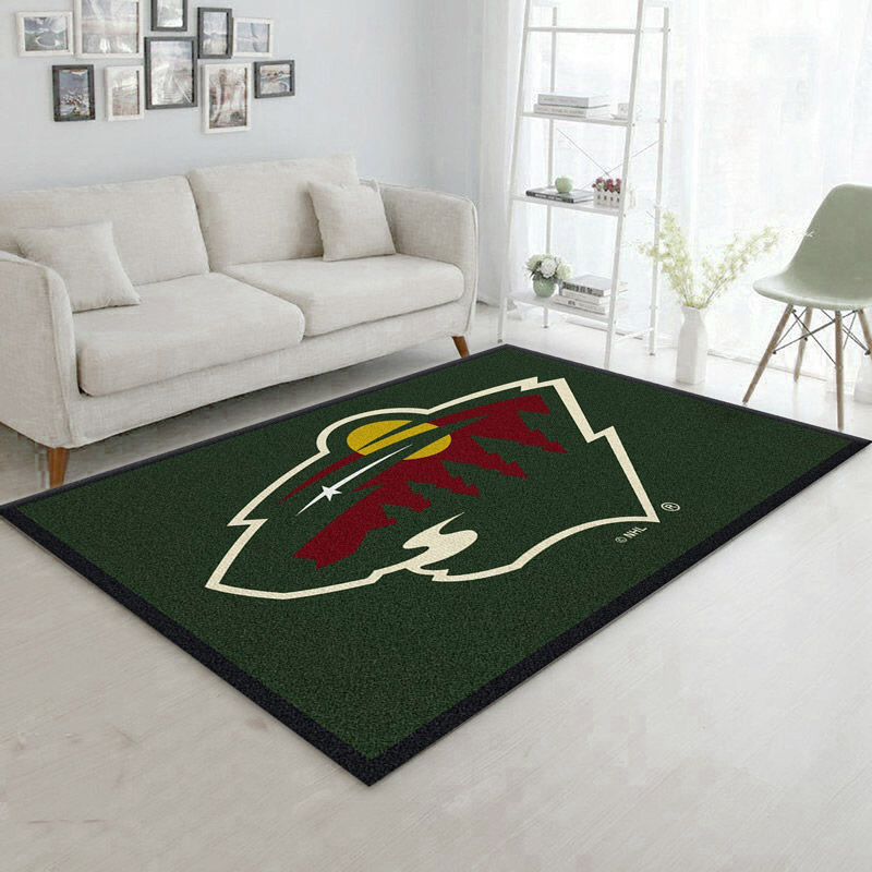 Minnesota Wild Rug NHL Area Rug Bedroom Rug Indoor Indoor Rugs Rectangle Carpet
